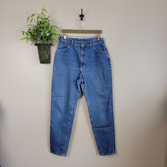 Lee 4 Vintage High Rise Stone Wash Tapered Leg Relaxed Fit Mom Jeans - Picture 2 of 15